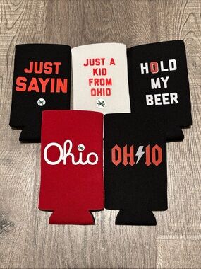 ⭕️🏈🏟 Ohio State Koozies for Bottle or Slim Can